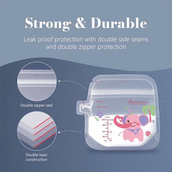 Autumnz Animal Land Double ZipLock Breastmilk Storage Bag 母乳袋